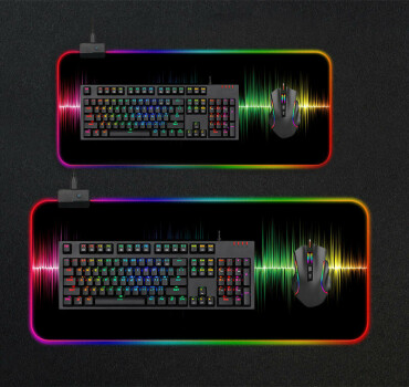 Irvingwad Wireless Charging RGB Luminous Mouse Pad Keyboard Pad