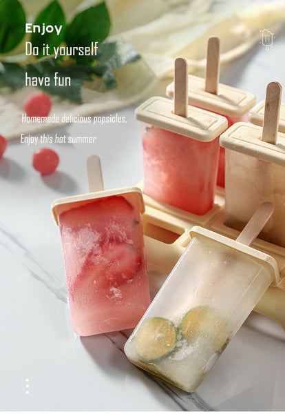 Irvingwad Ice-cream Mold Home-made Ice Lolly Diy Ice Cream Frozen Ice Cube Box Homemade Ice Box