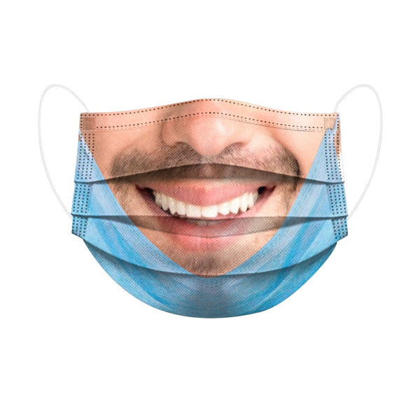 Irvingwad  100 Masks Buy More and Get More, Funny Real 3D Protective Mask