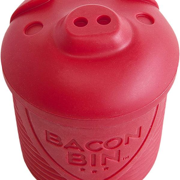 Irvingwad Designs Original Bacon Bin Grease Strainer and Storage-1 Cup Capacity, Red