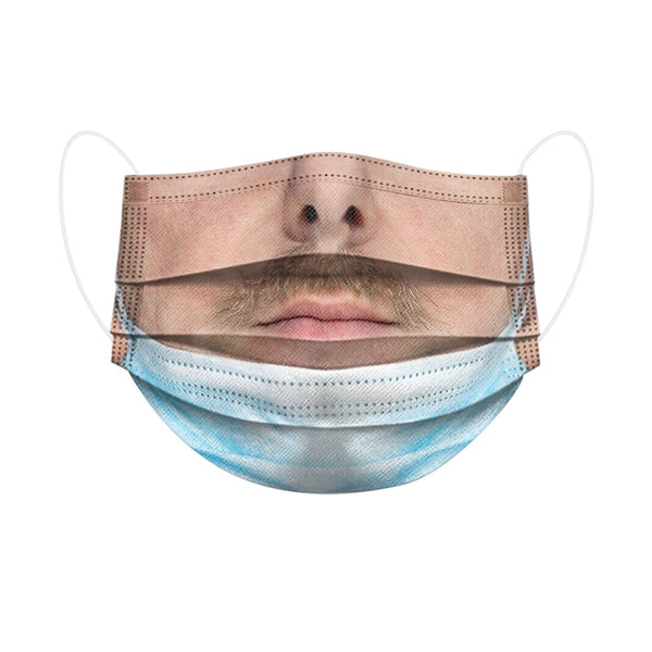 Irvingwad  100 Masks Buy More and Get More, Funny Real 3D Protective Mask