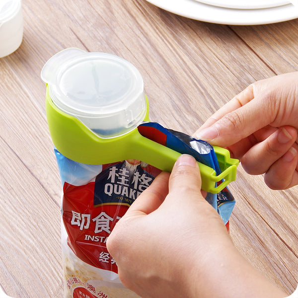 Irvingwad Snack Sealing Clip Fresh Keeping Sealer Clamp Plastic Helper Food Saver Travel Kitchen Gadgets Seal Pour Food Storage Bag Clip